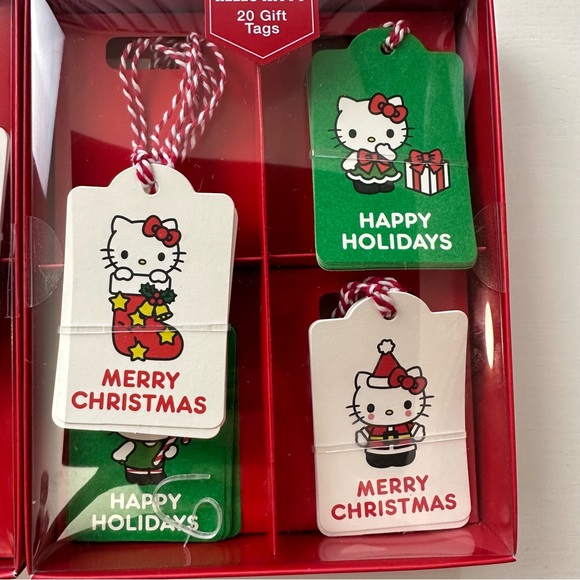 Sanrio Hello Kitty 2023Christmas Gift Tags Set Bundle of 2 Packages New In Box - Picture 3 of 4